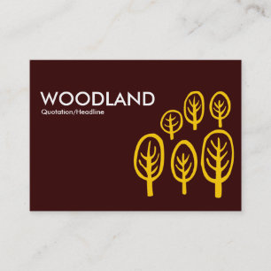 Woodland (Chubby) - Amber on Dark Brown Business Card