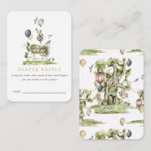 Woodland Circus Baby Shower   Diaper Raffle Enclosure Card