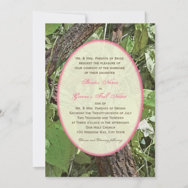 Woodland Country Wedding Invitation (Front)