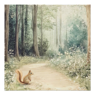 Woodland Creatures Poster