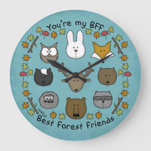 Woodland Critters-Best Forest Friends Large Clock