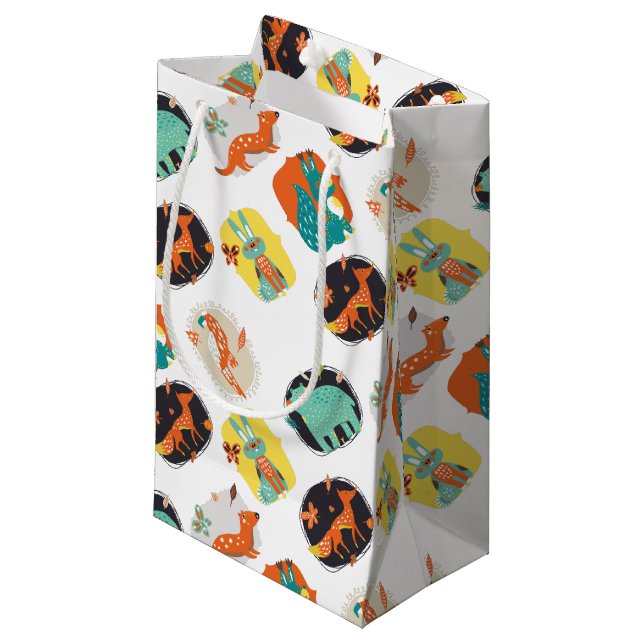 Woodland Critters Small Gift Bag (Front Angled)