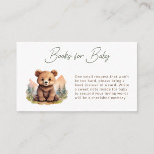 Woodland Cute Baby Bear Books for Baby Enclosure Card