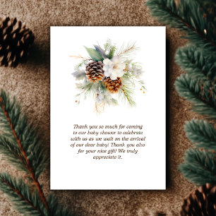 Woodland Deer Animal Baby Shower Thank You  Card