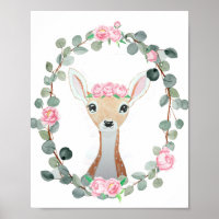 Woodland Deer Baby Girl Shower Gift