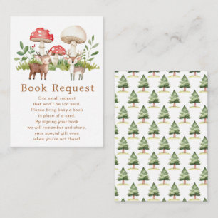 Woodland Deer Baby Shower Book Request Enclosure Card