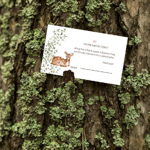 Woodland Deer Baby Shower Enclosure Card