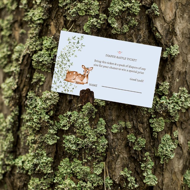 Woodland Deer Baby Shower Enclosure Card (Creator Uploaded)