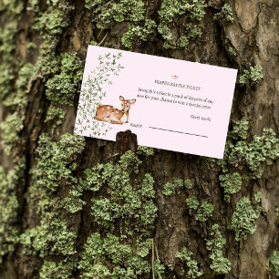 Woodland Deer Baby Shower Enclosure Card
