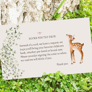 Woodland Deer Baby Shower Enclosure Card