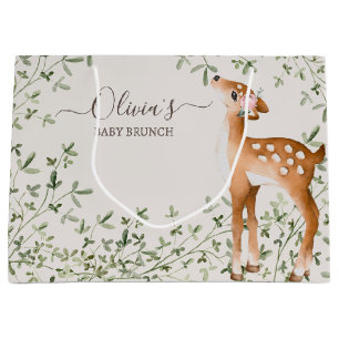 Woodland Deer Baby Shower Large Gift Bag