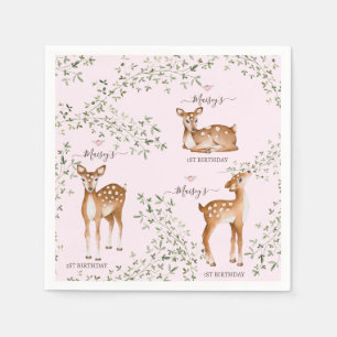Woodland Deer Baby Shower Napkin