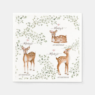 Woodland Deer Baby Shower Napkin