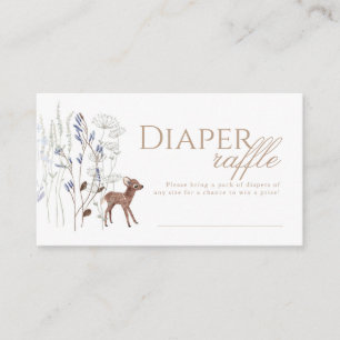 Woodland Deer Baby Shower Raffle Card 3.5x2
