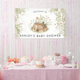 Woodland Deer Baby Shower Welcome Banner