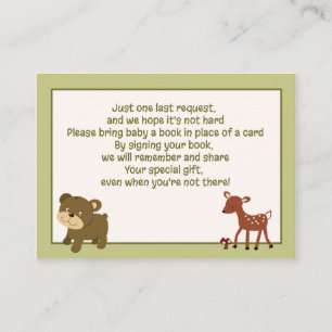 Woodland Deer / Bear Enclosure Book Request Cards