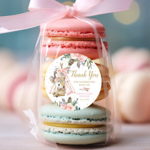 Woodland Deer Boho Tribal Baby Shower Birthday Classic Round Sticker