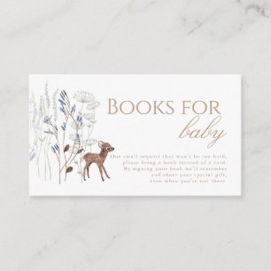 Woodland Deer Books for Baby Insert Card 3.5x2
