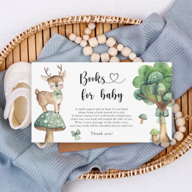 Woodland Deer Forest Flora - books for baby Enclosure Card (Creator Uploaded)