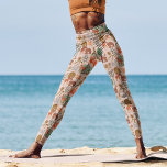 Woodland deer pattern leggings<br><div class="desc">This adorable deer design belongs to our FOREST FABLE collection. It features our original hand painted illustration depicting whimsical woodland deer and elegant floral greenery trees. Original artwork by Caroline Bonne MĂźller</div>