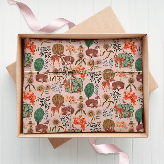 Woodland deer pattern tissue paper (Creator Uploaded)