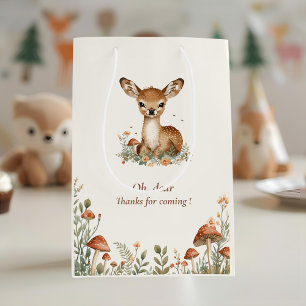 Woodland Deer Thank You Gift Bag   Rustic Forest 
