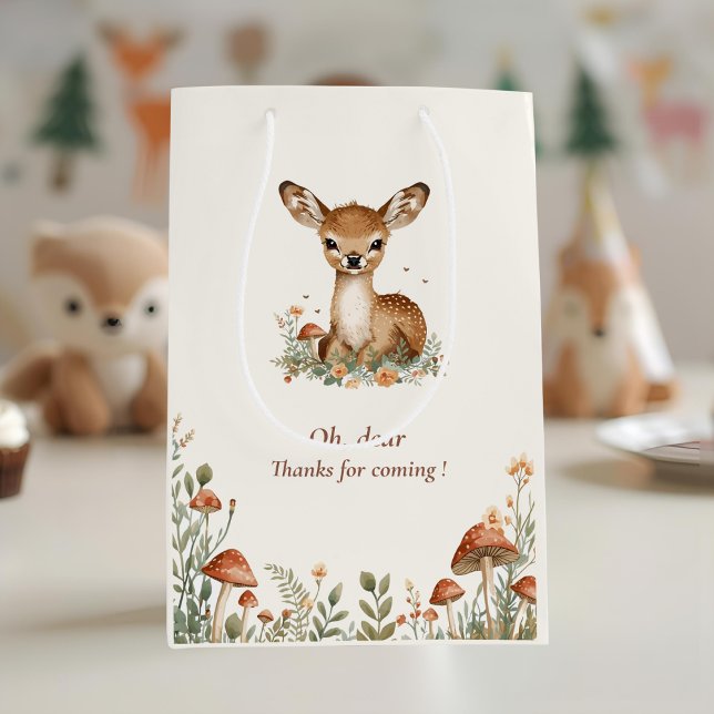 Woodland Deer Thank You Gift Bag | Rustic Forest  (Creator Uploaded)