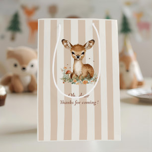 Woodland Deer Thank You Rustic Forest Medium Gift Bag