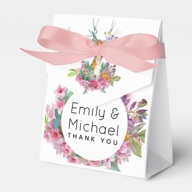 Woodland Deer Themed Party Supplies Custom Favour Box (Front Side)