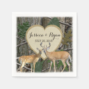 Woodland Deer with Heart Napkin
