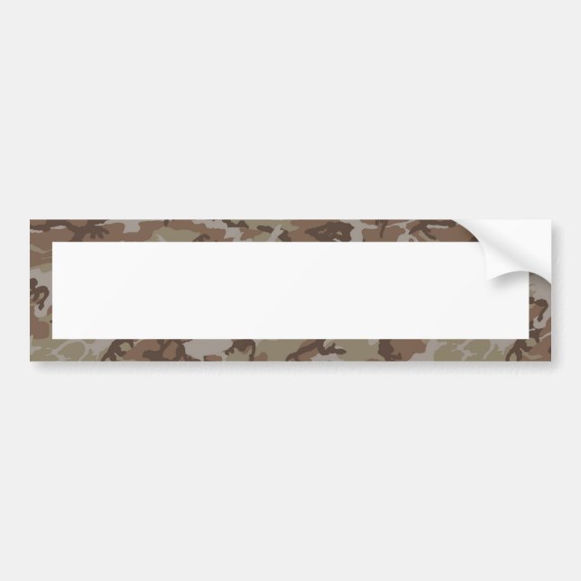 Woodland Desert Camouflage (with White) Bumper Sticker (Front)