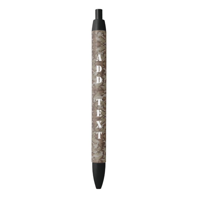 Woodland Desert Military Camouflage Blue Ink Pen (Front Vertical)