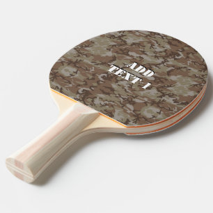 Woodland Desert Military Camouflage Ping Pong Paddle