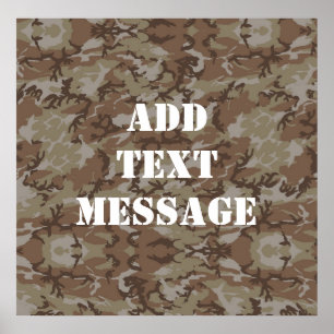 Woodland Desert MilitaryCamouflage Poster