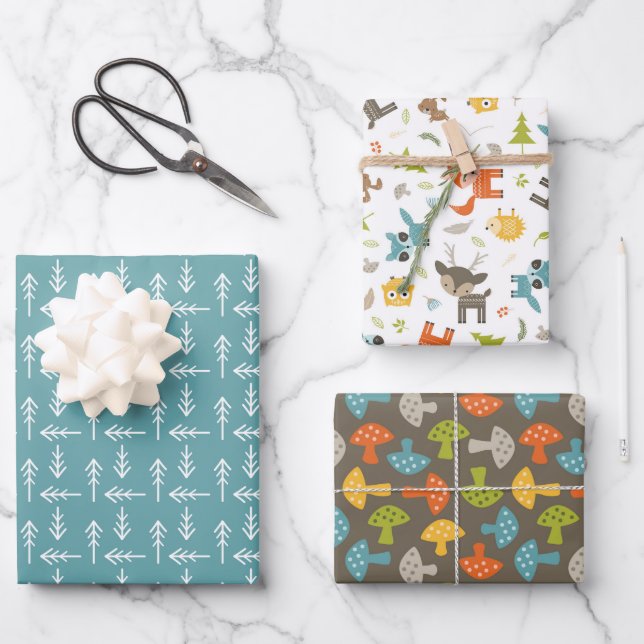 Woodland Designs Wrapping Paper Set (Front)