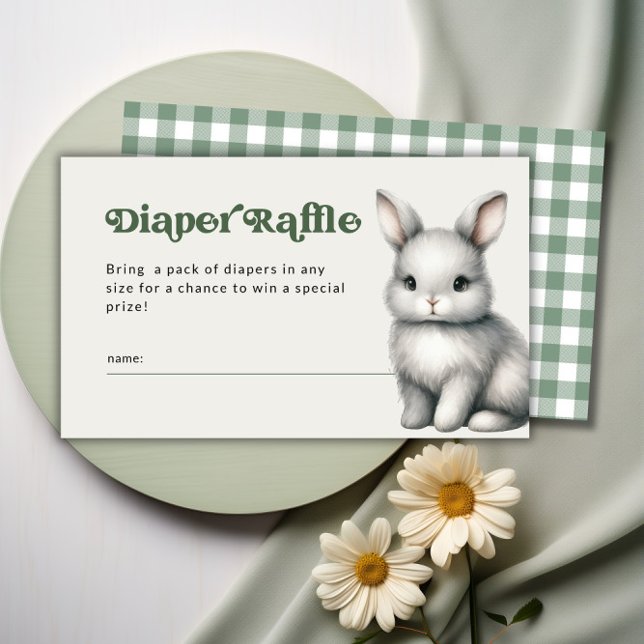 Woodland Diaper Raffle Boy Baby Shower Enclosure Card (Woodland Diaper Raffle Baby Shower Enclosure Card
)