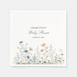 Woodland Dreams Floral Cottage Baby Shower Napkin