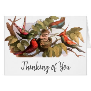 Woodland Elf in Nest: Antique Bird Sprite Fairy