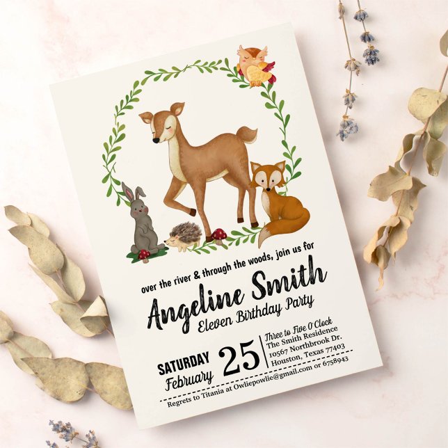 Woodland Enchanted Forest Birthday Invitation (Creator Uploaded)