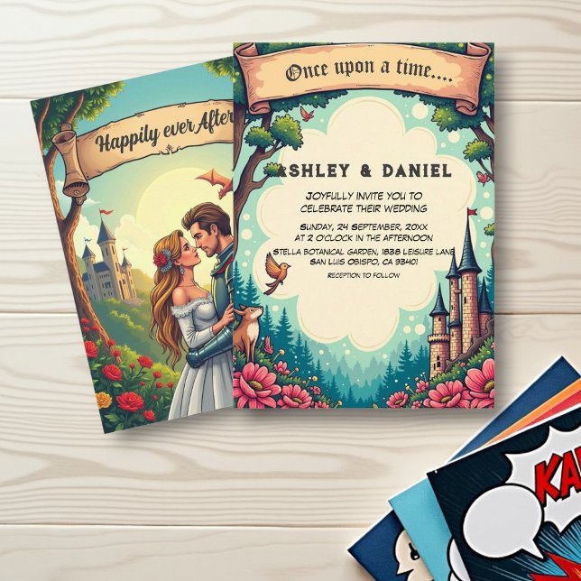 Woodland Enchanted Forest Castle Fairytale Wedding Invitation (Creator Uploaded)