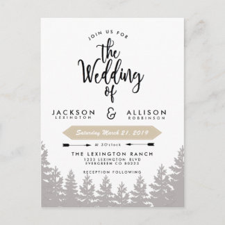 Woodland Escape Wedding Invite