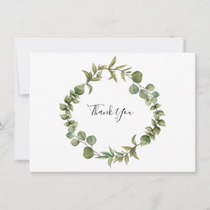 Woodland Eucalyptus Greenery Thank You Card