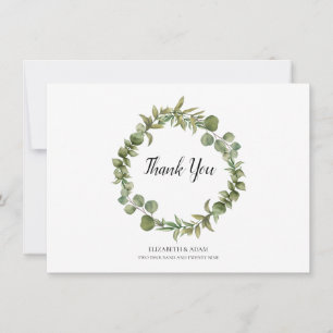 Woodland Eucalyptus Greenery Wedding Thank You