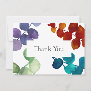 Woodland Eucalyptus Leaves Thank You Card