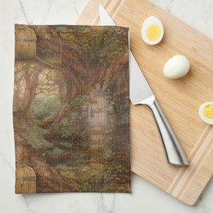 Woodland Fairy Door Tea Towel