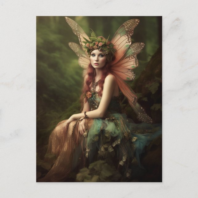 Woodland Fairy Fantasy Art Postcard (Front)