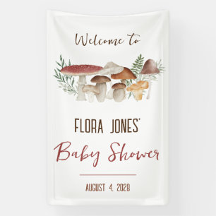 Woodland Fairy, Mushroom Baby Shower Welcome Banner