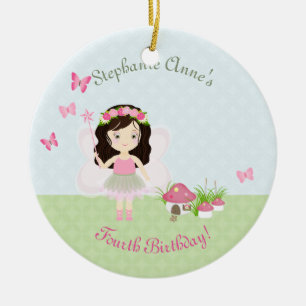 Woodland Fairy Princess Ceramic Tree Decoration
