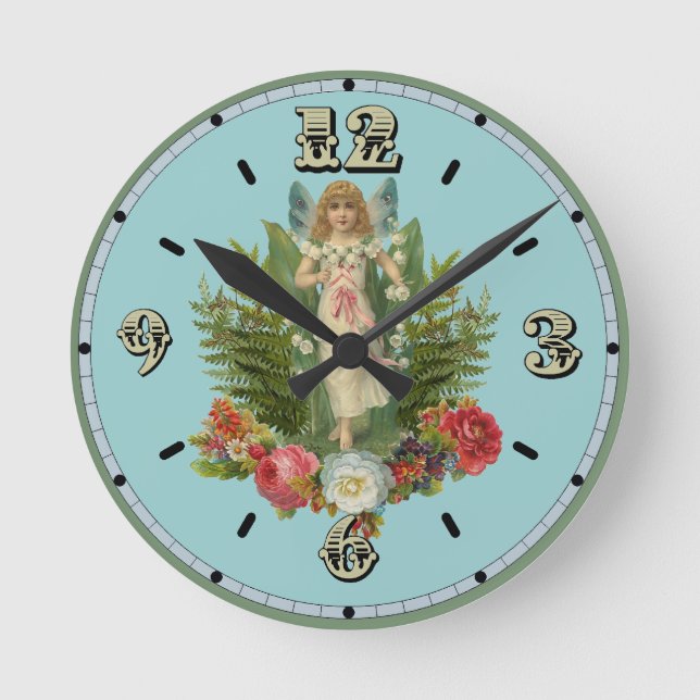 Woodland Fairy Round Clock (Front)