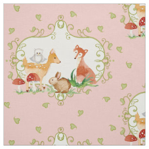 Woodland Fairytale Creatures Baby Boy Nursery Fabric
